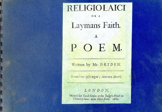 John Dryden Religio Laici voorblad